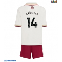Camisa de Futebol Arsenal Viktor Gyokeres #14 Equipamento Alternativo Infantil 2025-26 Manga Curta (+ Calças curtas)